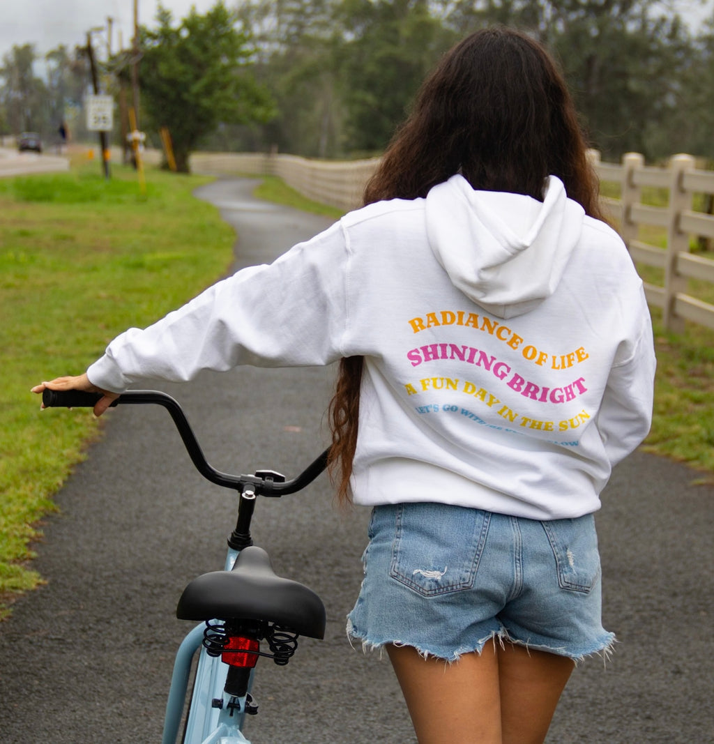 “Shining Bright” Cozy Fleece Hooded Sweatshirt