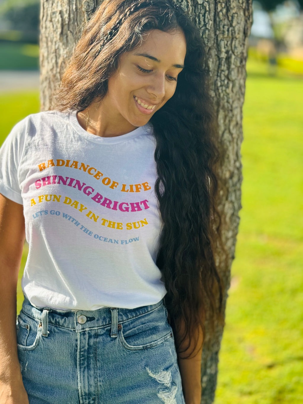 "Radiant Vibes" Women's Softstyle T-Shirt