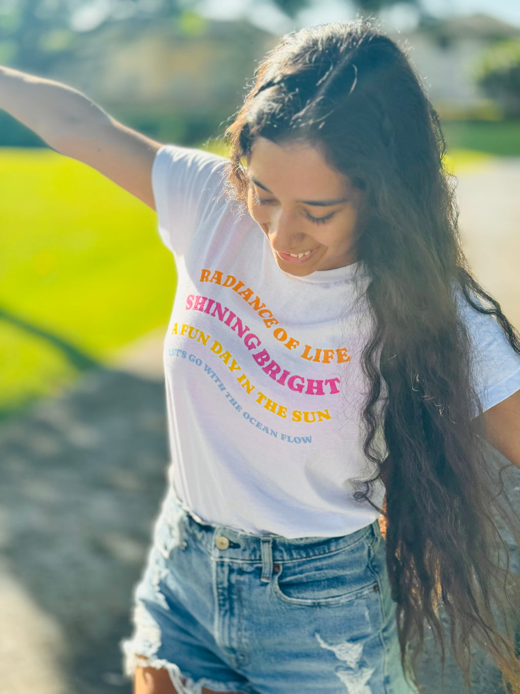 "Radiant Vibes" Women's Softstyle T-Shirt