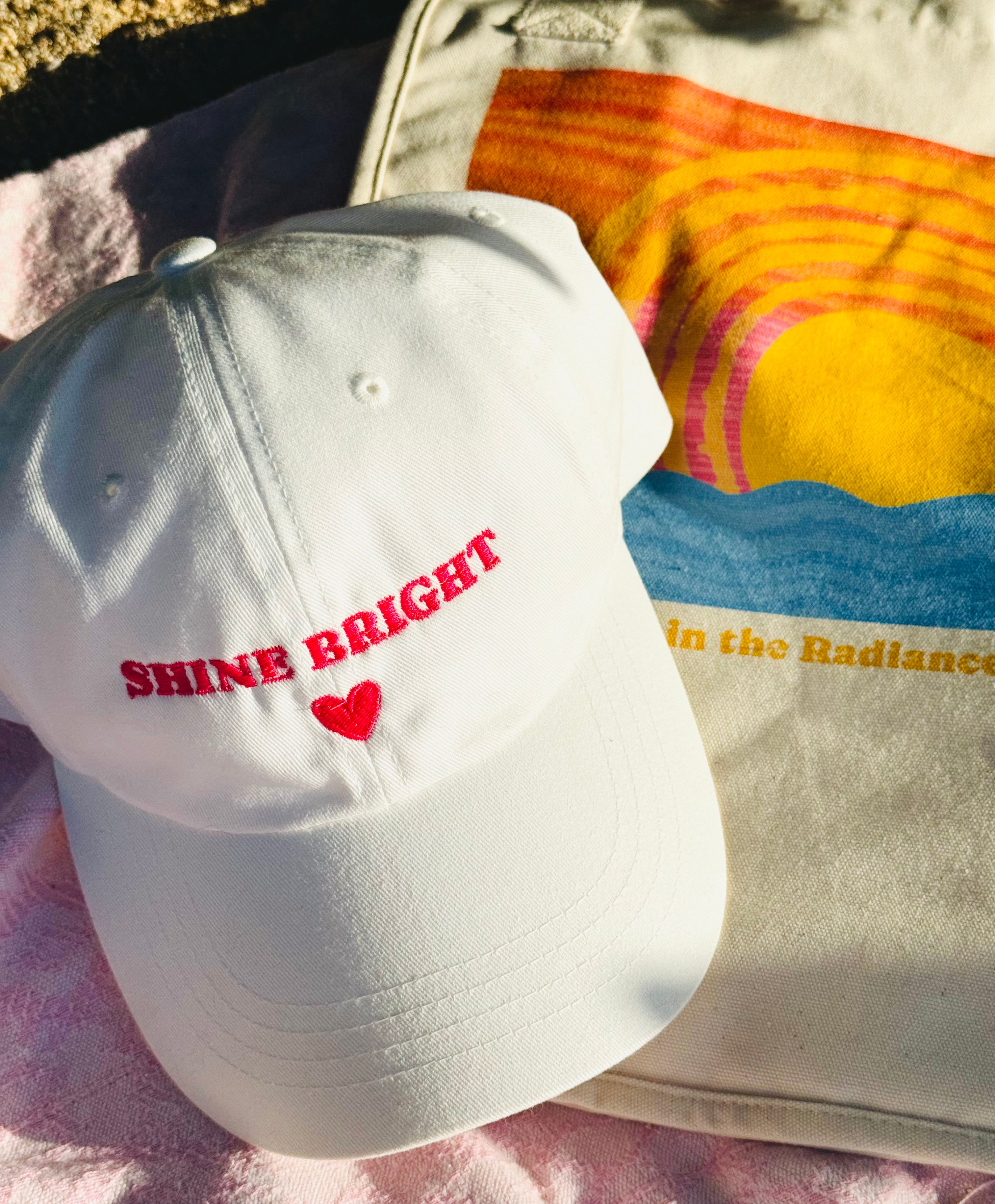 “Shine Bright” (Pink Heart) Cap