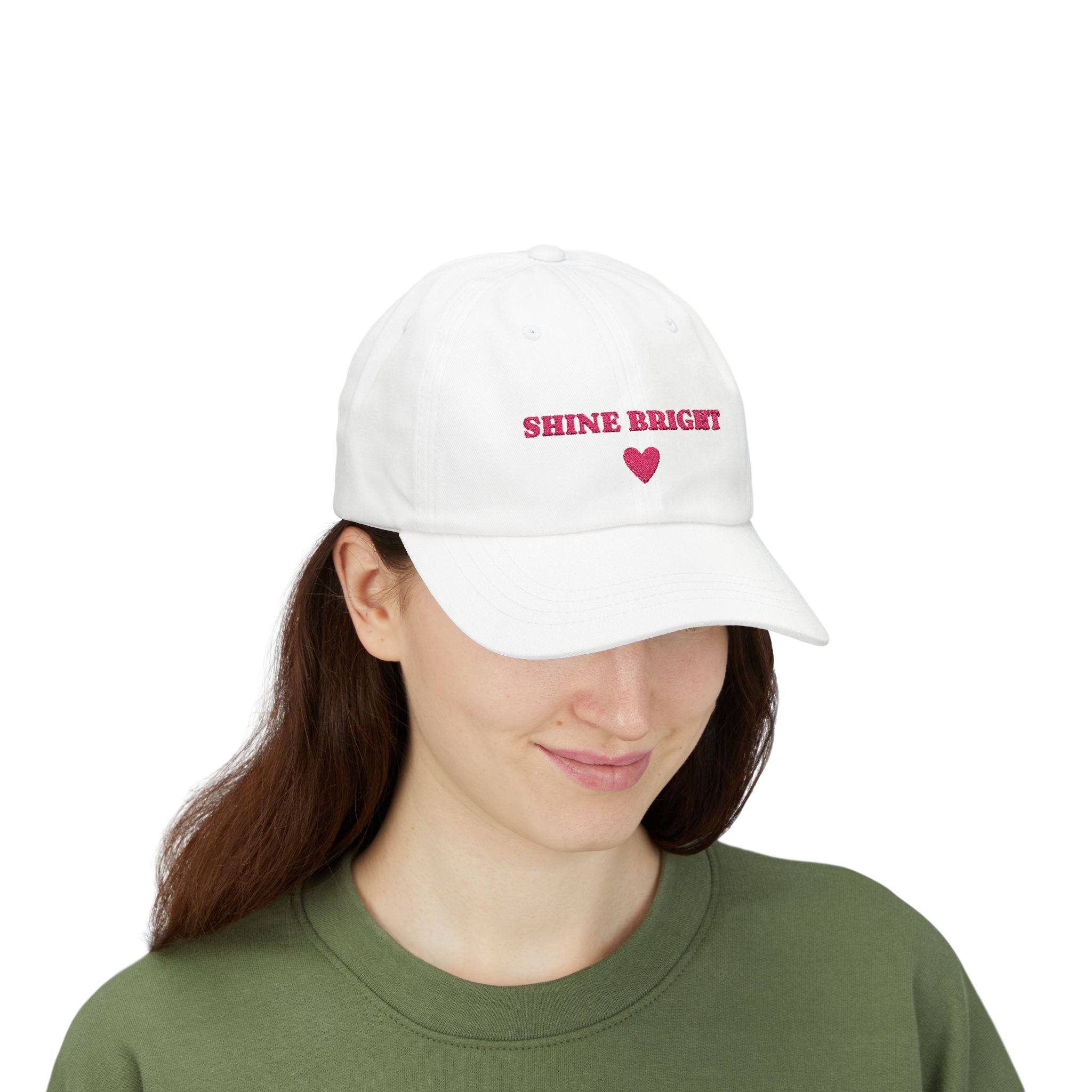 “Shine Bright” (Pink Heart) Cap