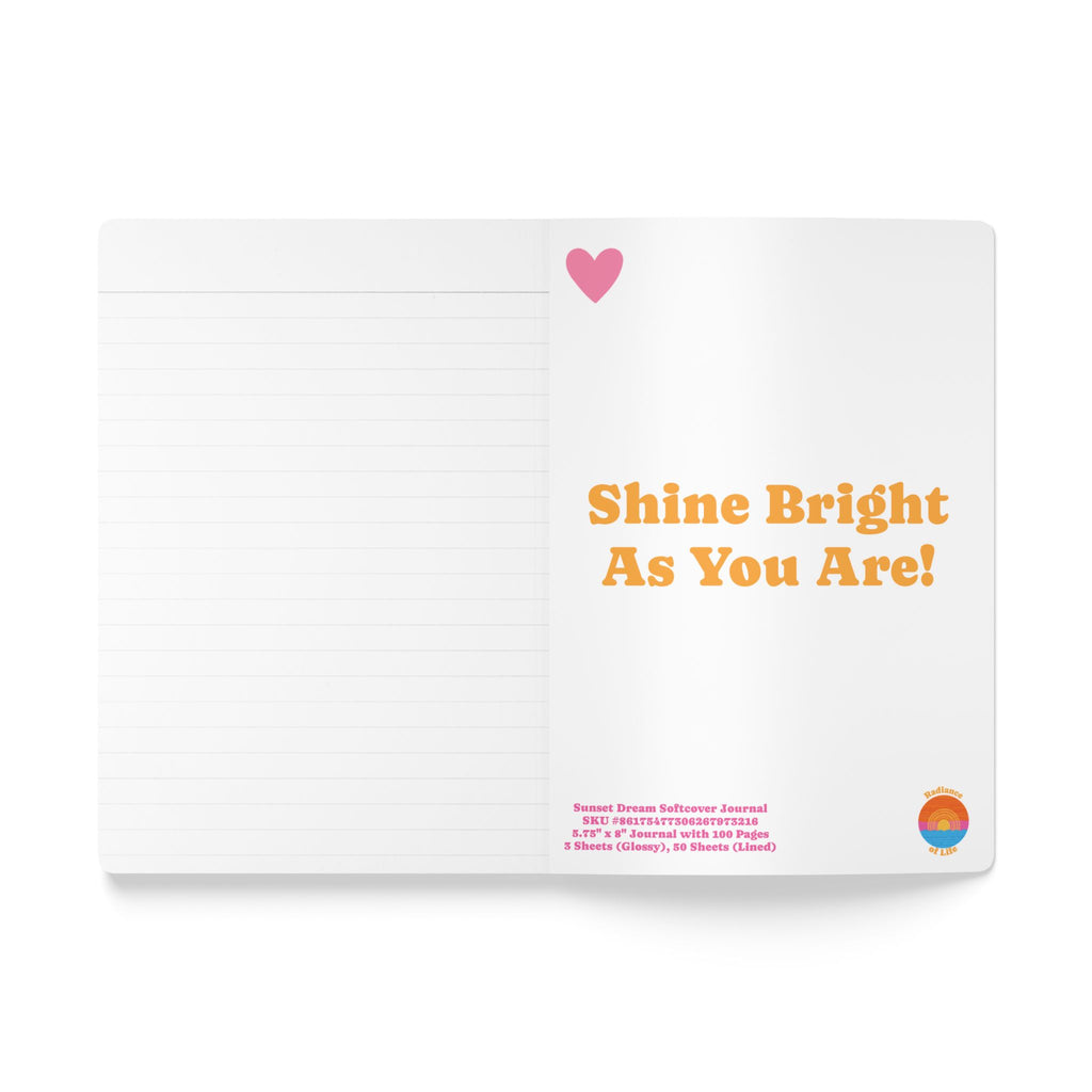 Radiance of Life™ “Sunset Dream” Softcover Journal