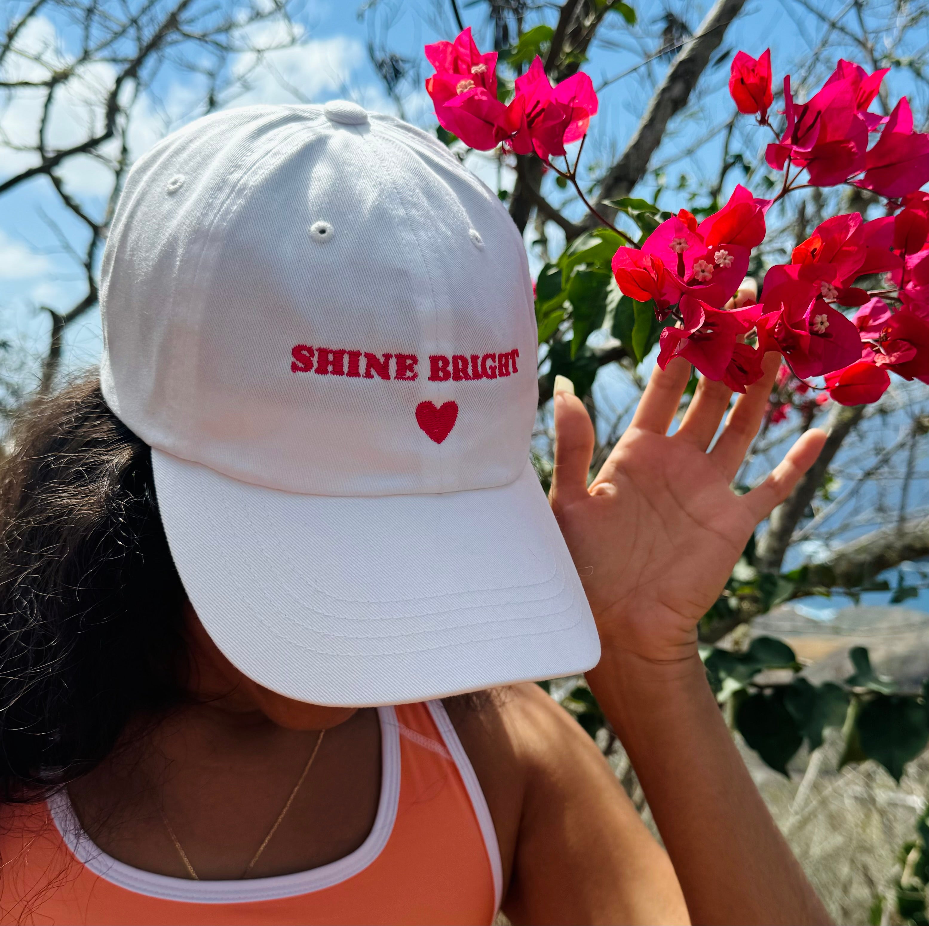 “Shine Bright” (Pink Heart) Cap